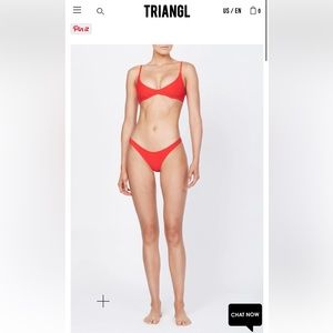 Triangl Maia Cerise Terry Bikini Set